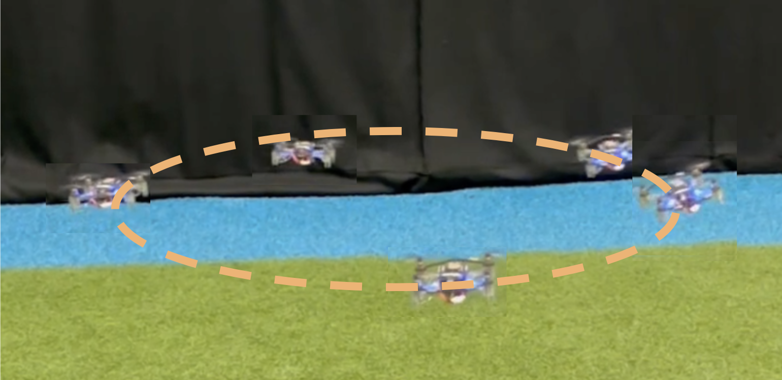 Crazyflie drone performing circular flight